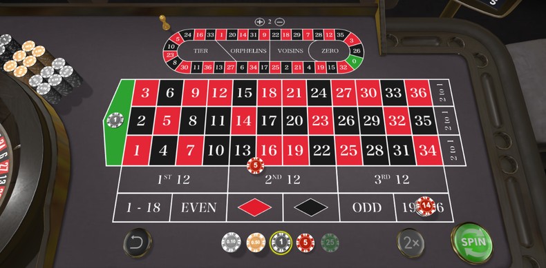 3D Roulette Table with James Bond Bet