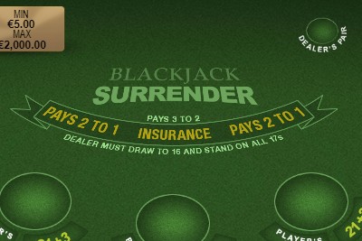 Blackjack Surrender Online Table