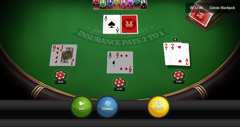 Blackjack with a Pair of 2s