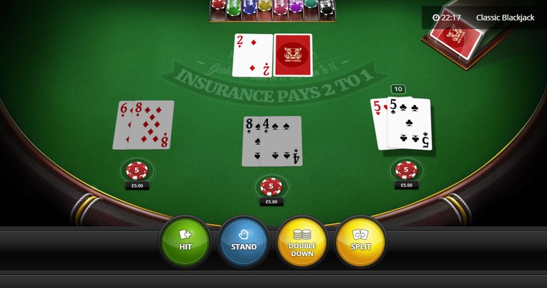 Blackjack with a Pair of 5s