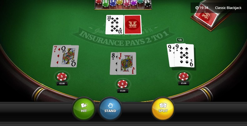 Blackjack with a Pair of 9s