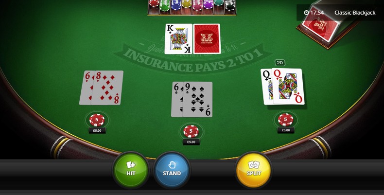 Blackjack with a Pair of Queens