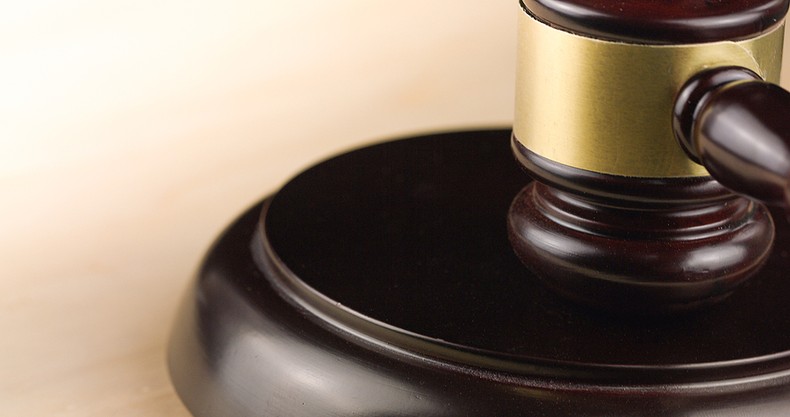 Close Up of Gavel Being Struck