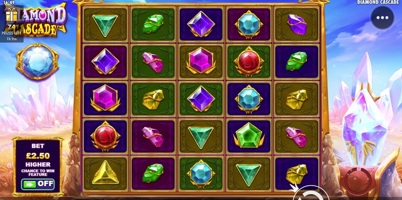 Diamond Cascade with Drops & Wins Prizes