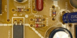 Electronic Circuit Board Close Up