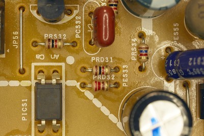 Electronic Circuit Board Close Up