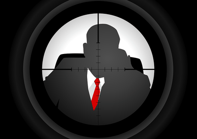 Gangster Through Rifle Lens Illustration