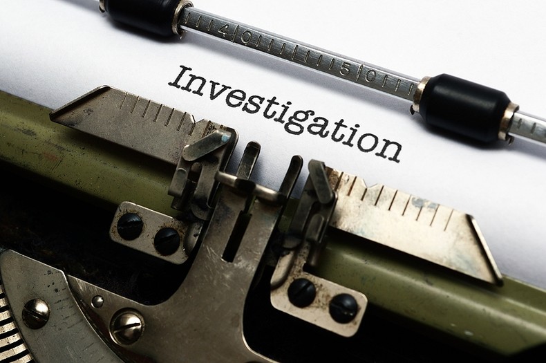 Investigation Typed on Typewriter