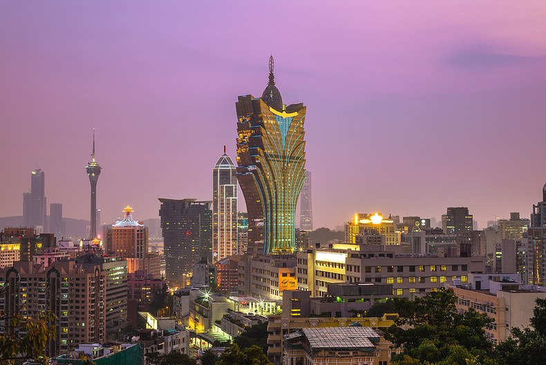 Macau Skyline in Evening