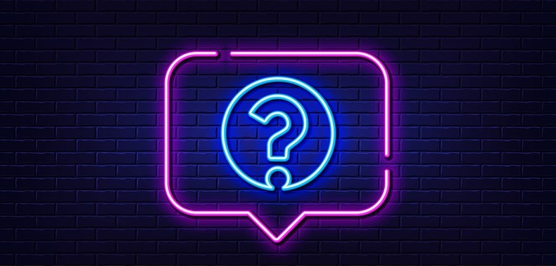 Neon Light Question Mark