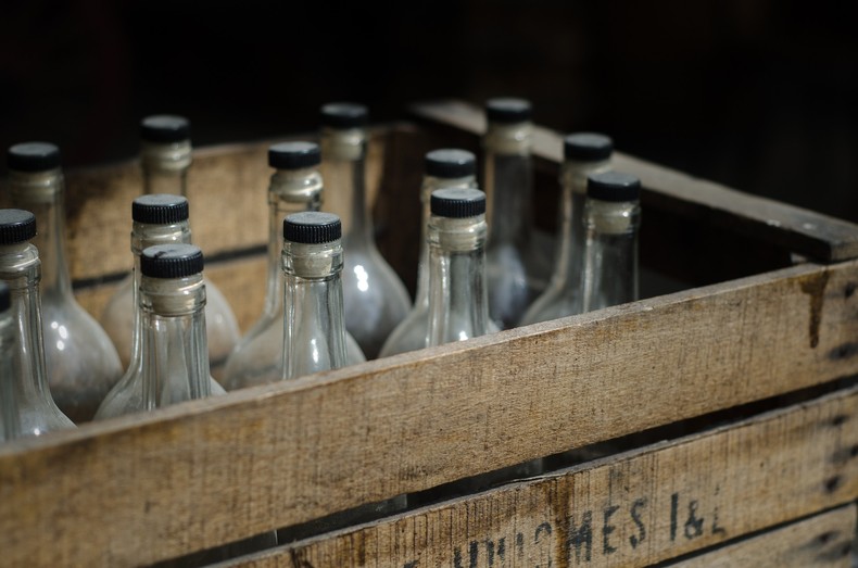 Old Crate and Bottles