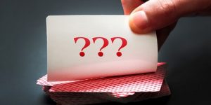 Question Marks on Playing Card