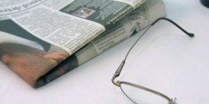 Reading Glasses and Newspaper
