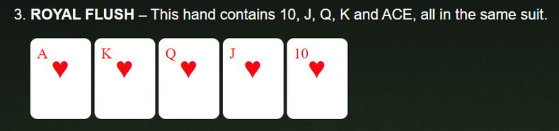 Royal Flush Example