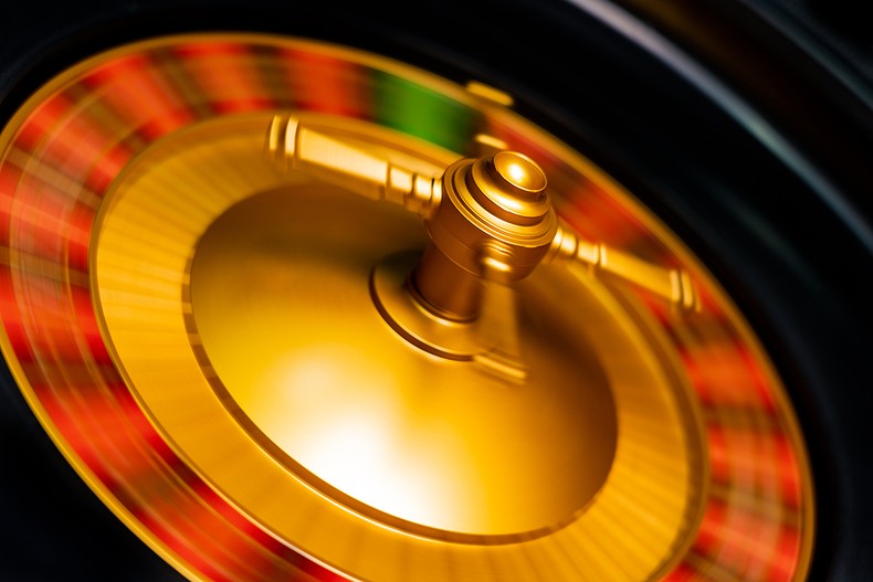 Spinning Blurred Roulette Wheel