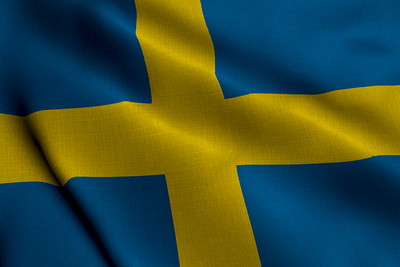 Sweden Flag Fabric Texture