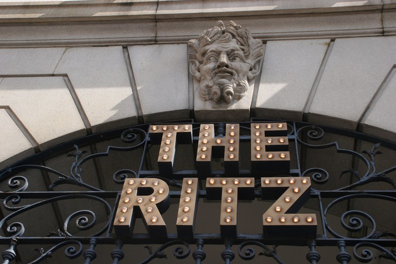The Ritz London Hotel Sign