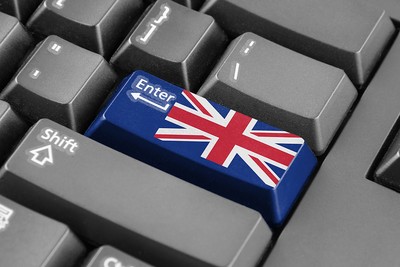 UK Flag Keyboard Enter Button