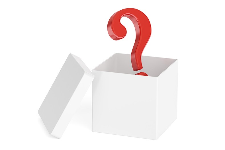 White Box Containing Red Question Mark