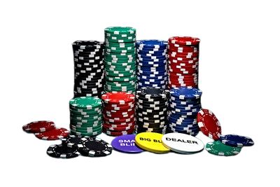 poker chips no background